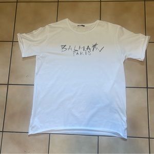 Balmain white tshirt size medium